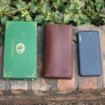 Genuine Leather Double Mobile Long Wallet (Chocolate)D02